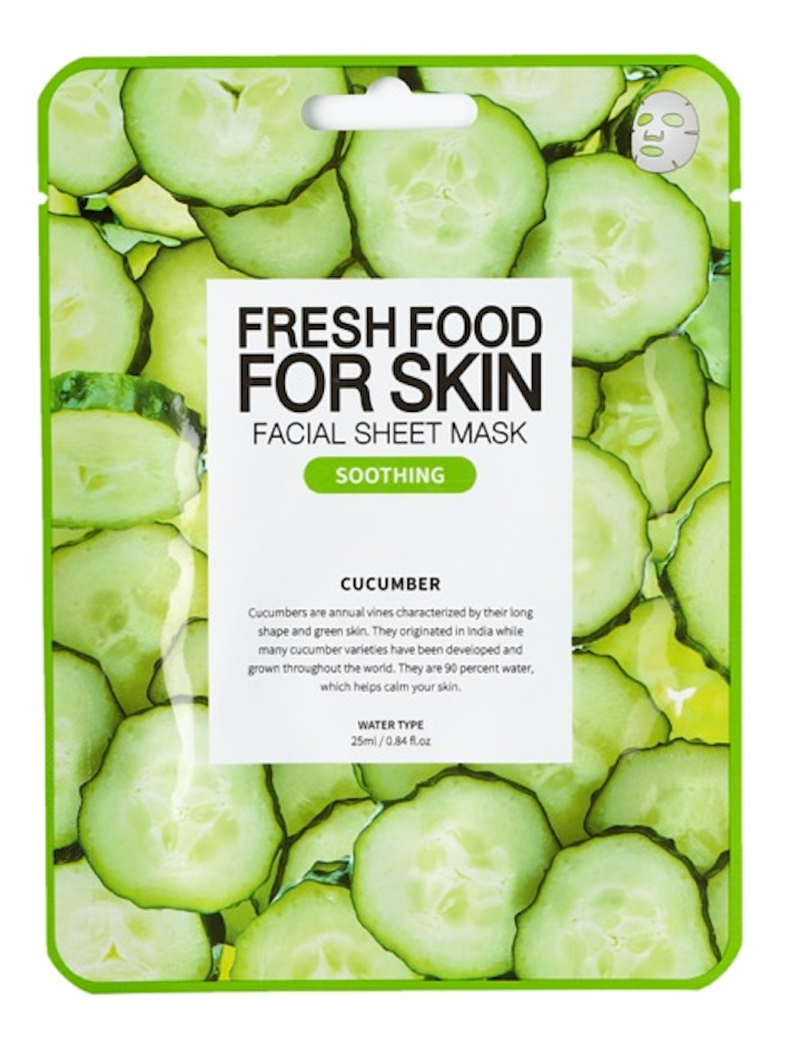 Fresh Food For Skin Facial Sheet Mask (Cucumber) Soothing 25 ml