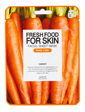 Laden Sie das Bild in den Galerie-Viewer, Fresh Food For Skin Facial Sheet Mask (Carrot) Pore-Care 25 ml
