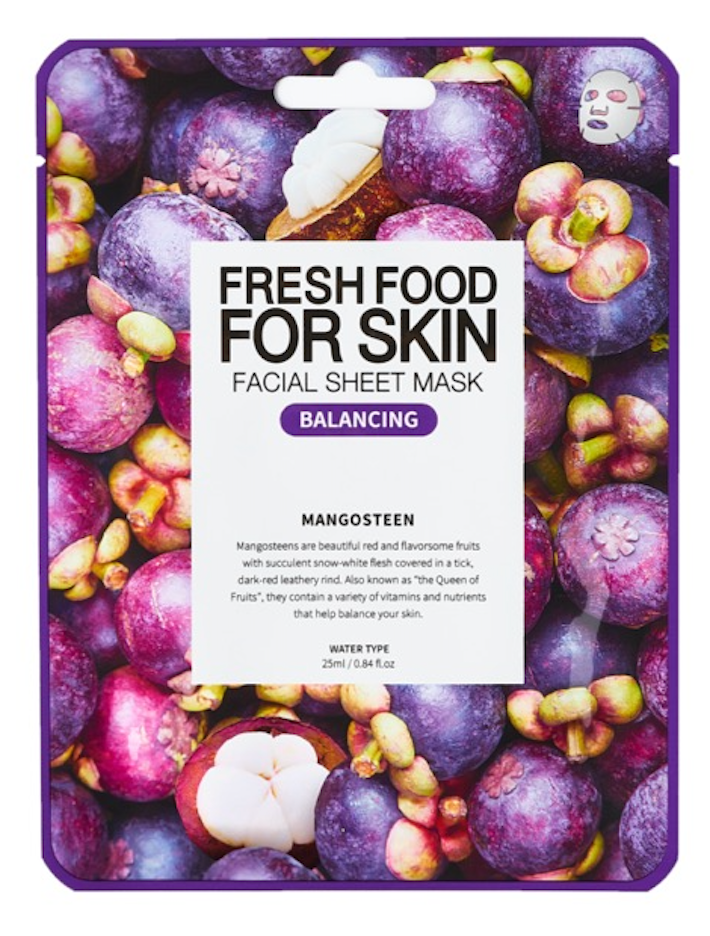 Fresh Food For Skin Facial Sheet Mask (Mangosteen) Balancing 25 ml